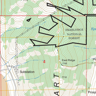 US Forest Service - Topo Elk Park Pass, MT FSTopo Legacy digital map