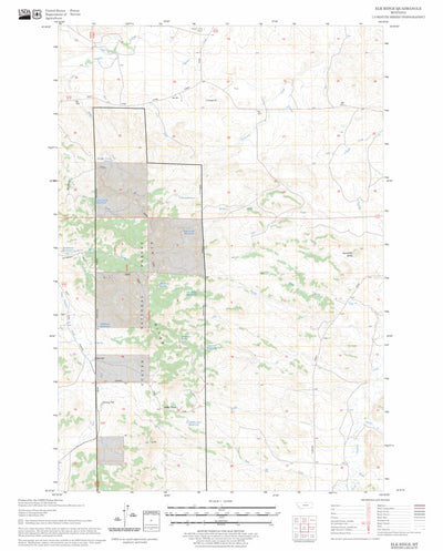 US Forest Service - Topo Elk Ridge, MT FSTopo Legacy digital map