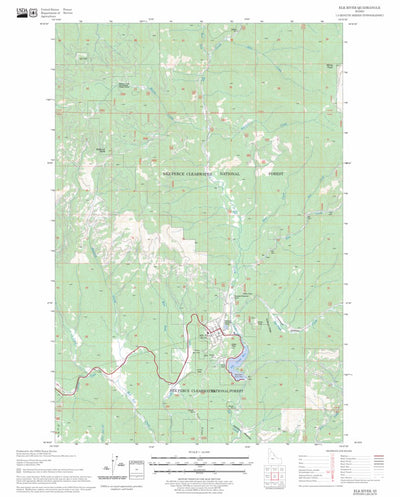 US Forest Service - Topo Elk River, ID FSTopo Legacy digital map