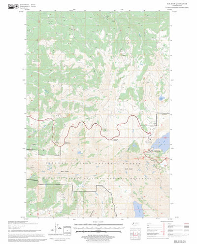 US Forest Service - Topo Elk Rock, WA FSTopo Legacy digital map