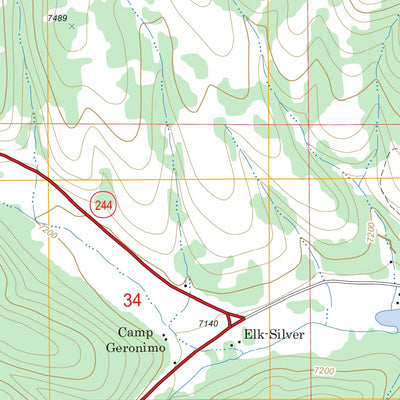 US Forest Service - Topo Elk-Silver, NM FSTopo Legacy digital map