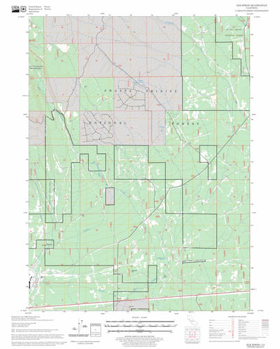 US Forest Service - Topo Elk Spring, CA FSTopo Legacy digital map