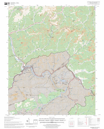 US Forest Service - Topo Elkhorn City, KY - VA FSTopo Legacy digital map