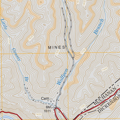 US Forest Service - Topo Elkhorn City, KY - VA FSTopo Legacy digital map
