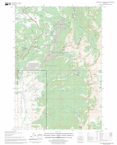 US Forest Service - Topo Elkhorn Hot Springs, MT FSTopo Legacy digital map