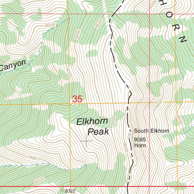 US Forest Service - Topo Elkhorn Peak, ID FSTopo Legacy digital map