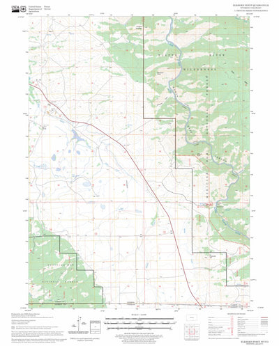 US Forest Service - Topo Elkhorn Point, WY - CO FSTopo Legacy digital map