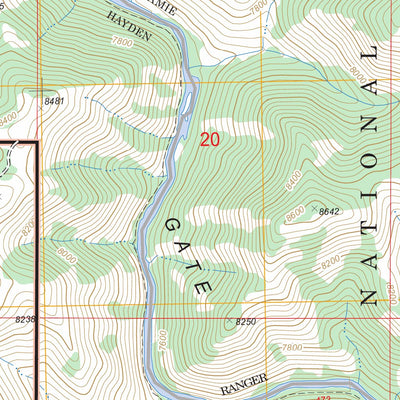 US Forest Service - Topo Elkhorn Point, WY - CO FSTopo Legacy digital map