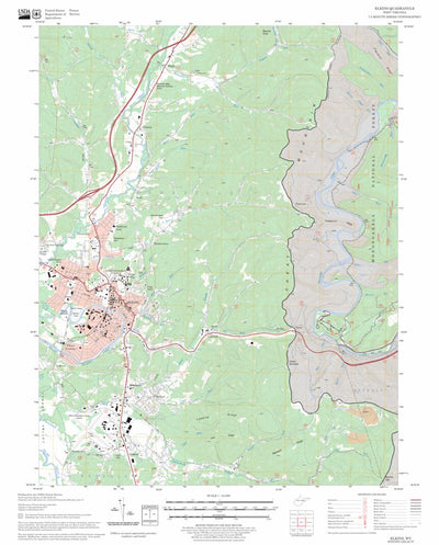 US Forest Service - Topo Elkins, WV FSTopo Legacy digital map