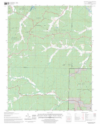 US Forest Service - Topo Ellington SE, MO FSTopo Legacy digital map
