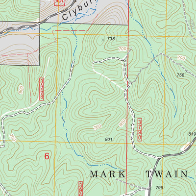 US Forest Service - Topo Ellington SE, MO FSTopo Legacy digital map