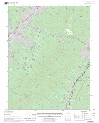 US Forest Service - Topo Elliott Knob, VA FSTopo Legacy digital map