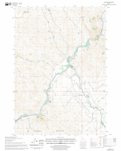 US Forest Service - Topo Ellis, ID FSTopo Legacy digital map
