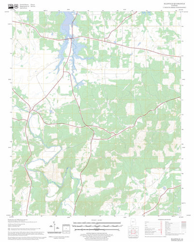 US Forest Service - Topo Ellisville, AL FSTopo Legacy digital map