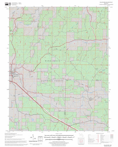 US Forest Service - Topo Ellsinore, MO FSTopo Legacy digital map