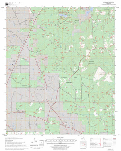 US Forest Service - Topo Elmer, LA FSTopo Legacy digital map