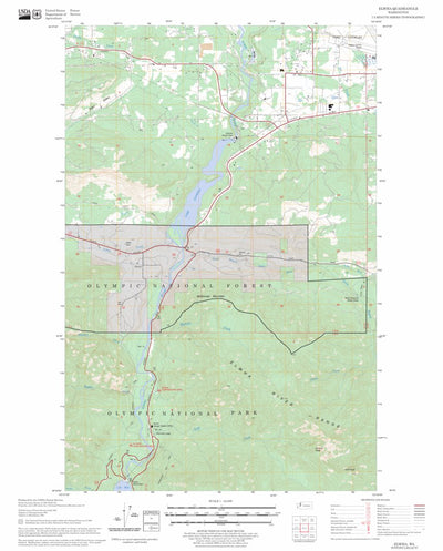 US Forest Service - Topo Elwha, WA FSTopo Legacy digital map