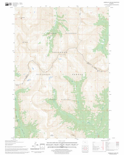 US Forest Service - Topo Emerald Lake, WY FSTopo Legacy digital map