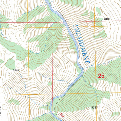 US Forest Service - Topo Encampment, WY FSTopo Legacy digital map