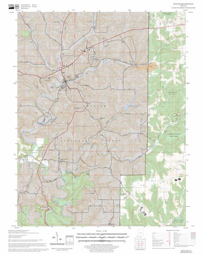 US Forest Service - Topo English, IN FSTopo Legacy digital map