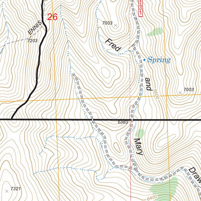 US Forest Service - Topo Ennis Gulch, ID FSTopo Legacy digital map