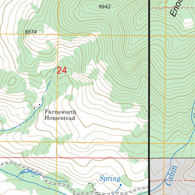 US Forest Service - Topo Enos Mountain, MT FSTopo Legacy digital map