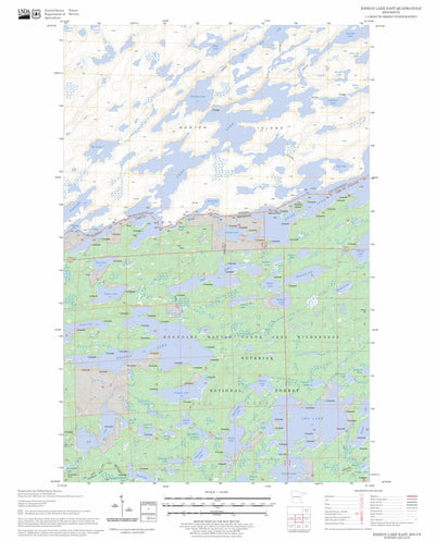 US Forest Service - Topo Ensign Lake East, MN FSTopo Legacy digital map