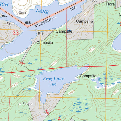 US Forest Service - Topo Ensign Lake East, MN FSTopo Legacy digital map