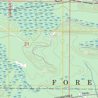 US Forest Service - Topo Ensign, MI FSTopo Legacy digital map