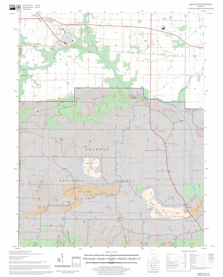 Equality, IL FSTopo Legacy Map by US Forest Service - Topo | Avenza Maps
