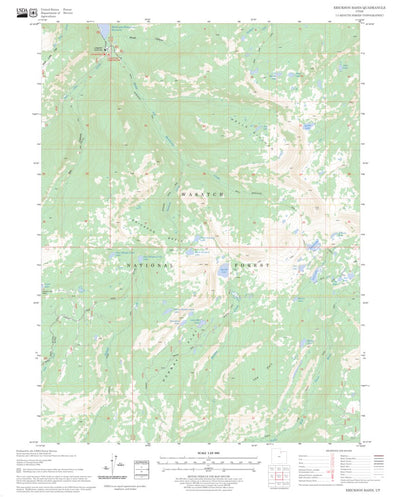US Forest Service - Topo Erickson Basin, UT digital map