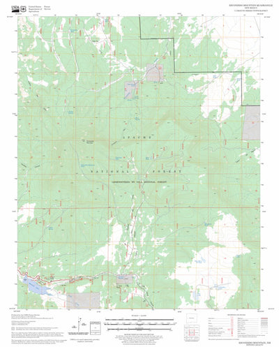 US Forest Service - Topo Escondido Mountain, NM FSTopo Legacy digital map