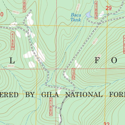 US Forest Service - Topo Escondido Mountain, NM FSTopo Legacy digital map