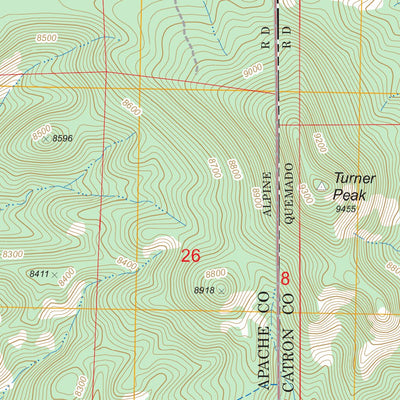 US Forest Service - Topo Escudilla Mountain, AZ - NM FSTopo Legacy digital map