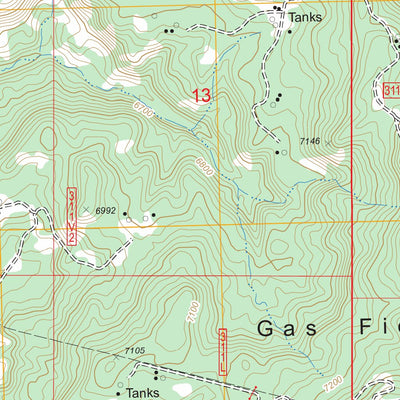 US Forest Service - Topo Espinosa Ranch, NM FSTopo Legacy digital map