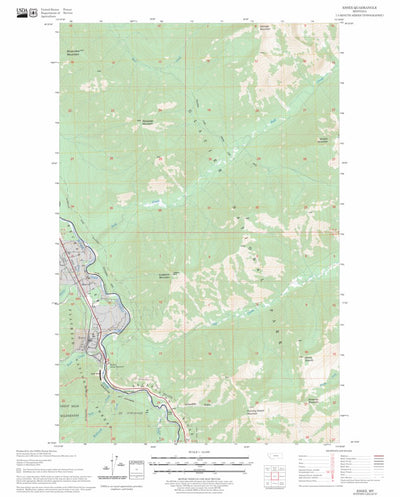 US Forest Service - Topo Essex, MT FSTopo Legacy digital map
