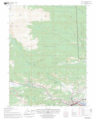 US Forest Service - Topo Estes Park, CO FSTopo Legacy digital map