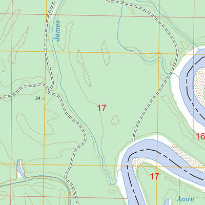 US Forest Service - Topo Estiffanulga, FL FSTopo Legacy digital map