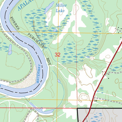 US Forest Service - Topo Estiffanulga, FL FSTopo Legacy digital map