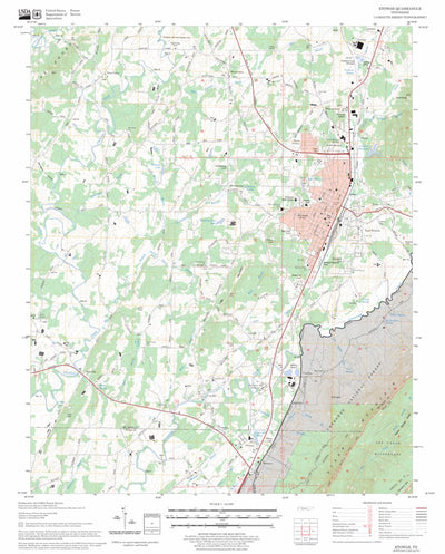 US Forest Service - Topo Etowah, TN FSTopo Legacy digital map