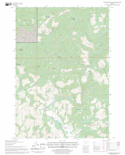 US Forest Service - Topo Euchre Mountain, OR FSTopo Legacy digital map
