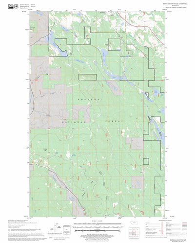 US Forest Service - Topo Eureka South, MT FSTopo Legacy digital map