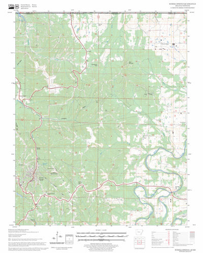 US Forest Service - Topo Eureka Springs, AR - MO FSTopo Legacy digital map
