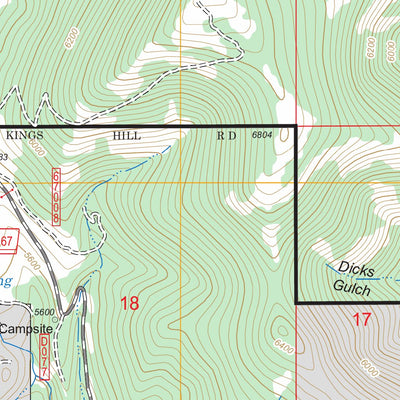 US Forest Service - Topo Evans, MT FSTopo Legacy digital map