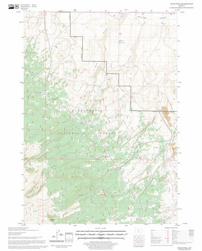 US Forest Service - Topo Evans Well, OR FSTopo Legacy digital map