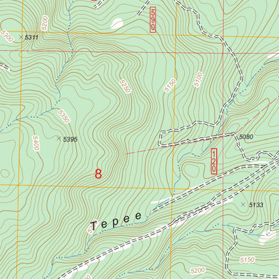 US Forest Service - Topo Evans Well, OR FSTopo Legacy digital map