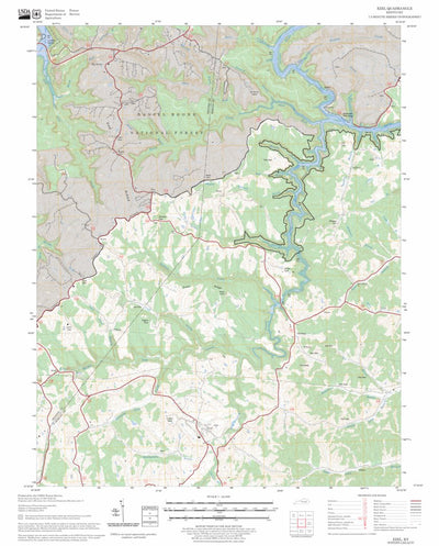 US Forest Service - Topo Ezel, KY FSTopo Legacy digital map