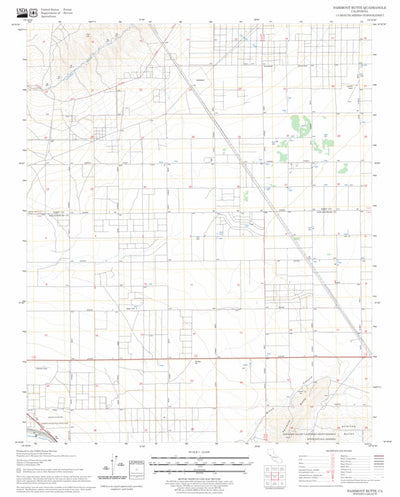 US Forest Service - Topo Fairmont Butte, CA FSTopo Legacy digital map