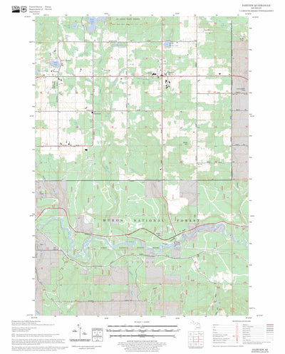 US Forest Service - Topo Fairview, MI FSTopo Legacy digital map