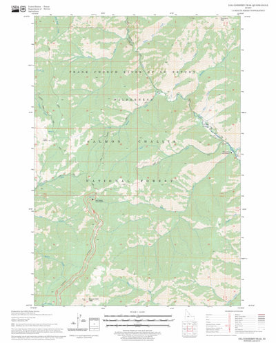 US Forest Service - Topo Falconberry Peak, ID FSTopo Legacy digital map